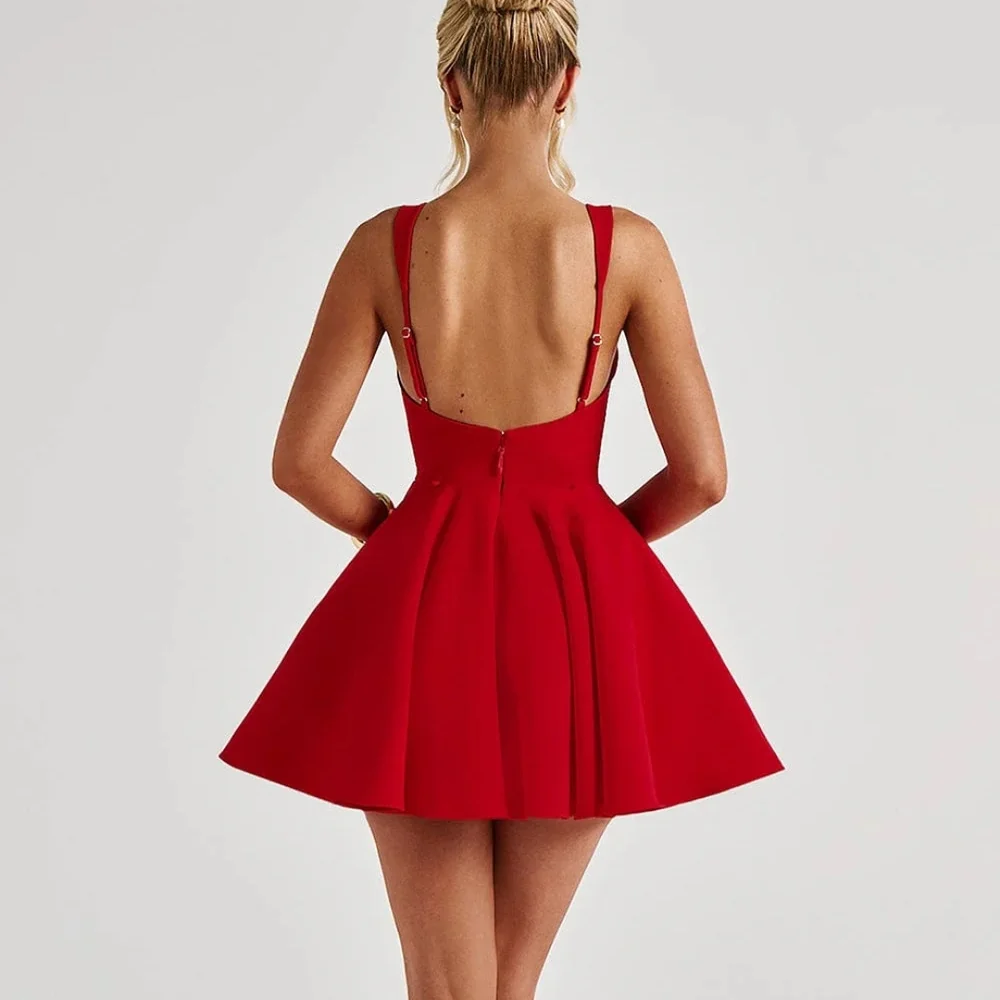 Babyboo Rue Mini Red Dress - Homecoming - Picture 4 of 4